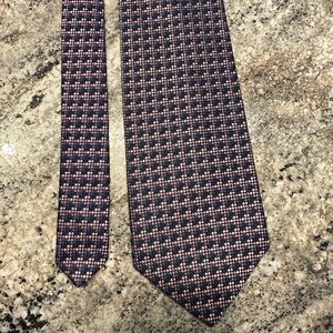 Geoffrey Beene Hand Made 100% Silk Men’s Geometric Designer Tie